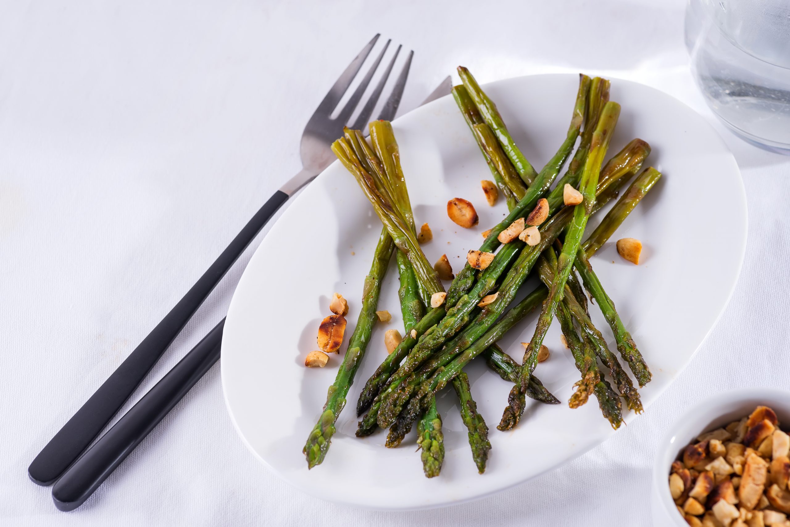 Roasted Asparagus with Pine Nuts